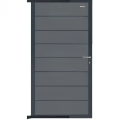 Discount Elephant Tuindeur composiet Modular rock grey met antraciet aluminium frame compleet (90 x 180 cm)