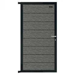 Best Elephant Tuindeur composiet Modular co-ex rock grey met antraciet alu frame compleet (90 x 180 cm)