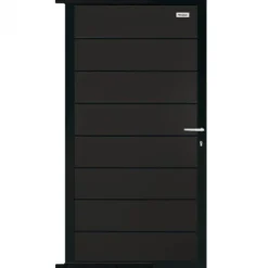 New Elephant Tuindeur composiet Modular antraciet met antraciet aluminium frame compleet (90 x 180 cm)