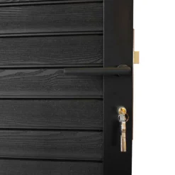 Online C-Wood Tuindeur composiet Rhombus Double zwart met zwart aluminium frame compleet (90 x 180 cm)