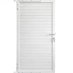 Clearance C-Wood Tuindeur composiet Rhombus Double wit met wit aluminium frame compleet (90 x 180 cm)