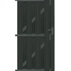 Sale C-Wood Tuindeur composiet Stijl antraciet met antraciet alu frame incl. hang&sluitwerk (100 x 180 cm)