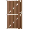 New C-Wood Tuindeur composiet Stijl bruin met blank alu frame incl. hang&sluitwerk (100 x 180 cm)