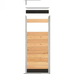 Hot C-Wood Tuindeur frame aluminium Mix & Match - blank (90 x 200 cm) inclusief beslag