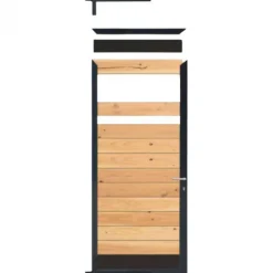 Discount C-Wood Tuindeur frame aluminium Mix & Match - antraciet (90 x 200 cm) inclusief beslag