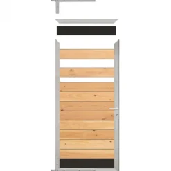 Discount C-Wood Tuindeur frame aluminium Modular - blank (90 x 180 cm) inclusief beslag