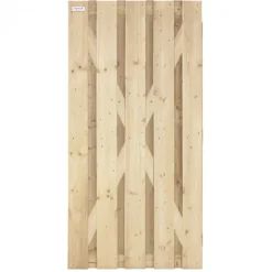 New Elephant Tuindeur grenen recht groen geïmpregneerd (90 x 180 cm ) dikte 3,9 cm