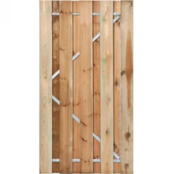 Hot HomingXL Tuindeur grenen recht met stalen frame groen geimpregneerd (120 x 195 cm)