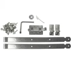 Discount Elephant Tuindeur grenen XL recht bruin geimpregneerd (100x200cm) geschaafd dikte 4,7 cm incl. beslag