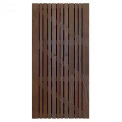 Online Elephant Tuindeur hardhout mix Stripes Black gevingerlast bruin-zwart (180 x 180 cm) dikte 4,5 cm