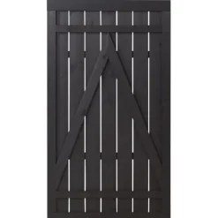 Best Plus Danmark Tuindeur vuren - Rustik recht zwart (100 x 180 cm) ruw