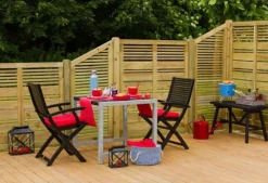 Hot Plus Danmark Tuindeur vuren - Silence louvre recht groen geimpregneerd (100 x 140 cm)