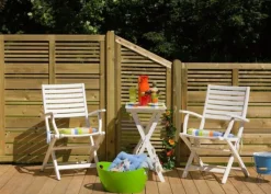 Hot Plus Danmark Tuindeur vuren - Silence louvre recht groen geimpregneerd (100 x 140 cm)