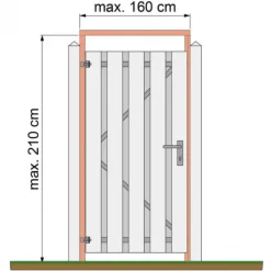 Hot Woodvision Tuindeurkozijn Douglas met aanslaglat - onbehandeld - max 160 cm - geschaafd