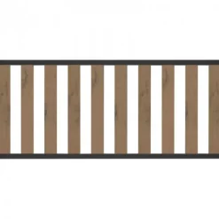 Outlet C-Wood Tuinhek bruin gevlamd composiet Design met antraciet aluminium frame (180 x 80 cm)