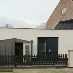 Clearance Elephant Tuinhek composiet Luxe antraciet met antraciet aluminium gepoedercoat frame (180 x 80 cm)