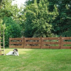 New Elephant Tuinhek grenen Timber XL recht bruin geimpregneerd (120 x 70 cm)