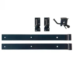 Hot C-Wood Tuinhek poort composiet Design antraciet met antraciet frame incl. hang- en sluitwerk (100 x 100 cm)