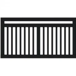 Sale Plus Danmark Tuinhek vuren - Linea recht zwart (150 x 80 cm)