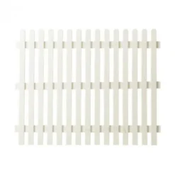 Online Plus Danmark Tuinhek vuren - Retro recht wit (150 x 120 cm)