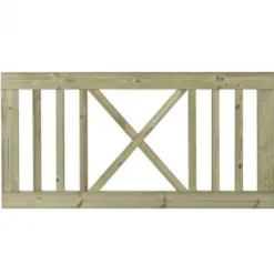 Clearance Plus Danmark Tuinhek vuren - Rom recht groen geimpregneerd (150 x 75 cm)