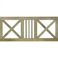 Outlet Plus Danmark Tuinhek vuren - "Slot" recht groen geimpregneerd (180 x 75 cm)