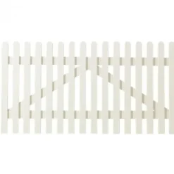 Plus Danmark Tuinhekpoort vuren - Retro recht wit (150 x 80 cm)