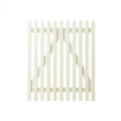 Discount Plus Danmark Tuinhekpoort vuren - Skagen Lux recht wit (100 x 120 cm)