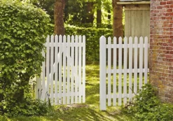 Discount Plus Danmark Tuinhekpoort vuren - Skagen Lux recht wit (100 x 120 cm)