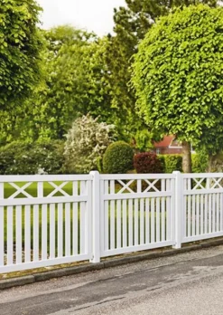 New Plus Danmark Tuinhekpoort vuren - Vinesse rechte poorten wit (150 x 98 cm)