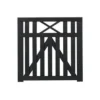 Outlet Plus Danmark Tuinhekpoort vuren - Vinesse rechte poorten zwart (100 x 98 cm)