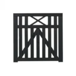 Outlet Plus Danmark Tuinhekpoort vuren - Vinesse rechte poorten zwart (100 x 98 cm)