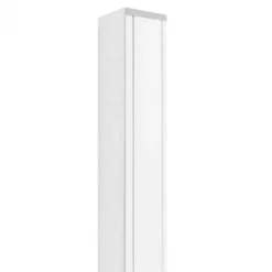 C-Wood Tuinpaal aluminium wit met cypresse kern 6,8 x 6,8 cm