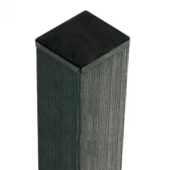 New C-Wood Tuinpaal composiet Basic antraciet met houten kern 6,8 x 6,8 cm