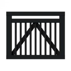 Sale Plus Danmark Tuinpoort vuren - Linea recht zwart (100 x 80 cm)