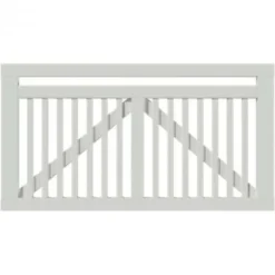 Outlet Plus Danmark Tuinpoort vuren - Linea wit recht (150 x 80 cm)