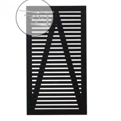 Discount Plus Danmark Tuinpoort vuren - Tokyo louvre recht zwart incl. beslag (100 x 180 cm)