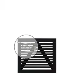 Plus Danmark Tuinpoort vuren - Tokyo louvre recht zwart incl. beslag (100 x 90 cm)