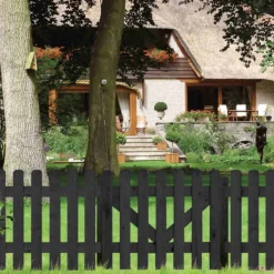 Discount Elephant Tuinpoort vuren zwart gelakt (180 x 80 cm) geschaafd