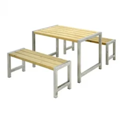 Online Plus Danmark Tuinset vuren Café - Hout & Staal geïmpregneerd