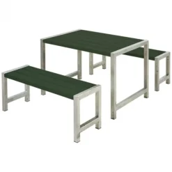 Best Plus Danmark Tuinset vuren Café - Hout & Staal gegrond groen