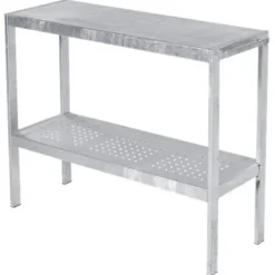 Outlet Plus Danmark Tuintafel verzinkt staal - Oppottafel 40 x 110 x 90 cm