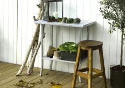 New Plus Danmark Tuintafel verzinkt staal - Oppottafel 45 x 75 x 80 cm