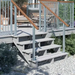 New Plus Danmark Tuintrap hout - 4 treden - inclusief treden - 101 x 71 x 120 cm