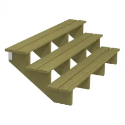 Best Plus Danmark Tuintrap hout - 3 treden - inclusief treden - 76 x 54 x 180 cm