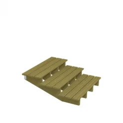 Best Plus Danmark Tuintrap hout lui - 3 treden - inclusief treden - 118 x 42 x 120 cm