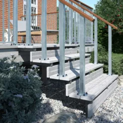 Online Plus Danmark Tuintrap staal - 3 treden - inclusief treden 180 cm