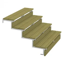 Best Plus Danmark Tuintrap staal - 4 treden - inclusief treden 120 cm