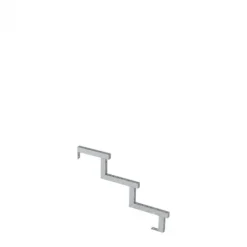 Best Plus Danmark Tuintrap staal - Trapbalk 3 treden - 78 x 51 cm