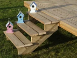 New Plus Danmark Tuintrap vuren geimpregneerd - Trapbalk 7 treden